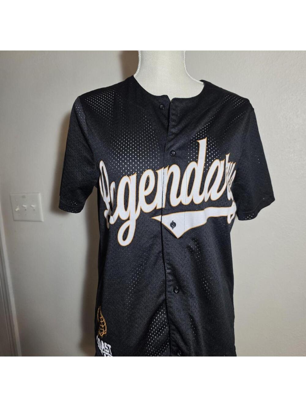 Black mesh baseball jersey 🔥